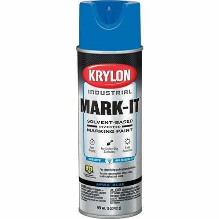 KRYLON Mark-It Industrial SB APWA Blue Inverted Marking Paint 730308